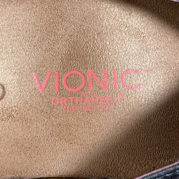 Vionic Floriana Women's Size 9 Shoes Bronze Croc Print Orthaheel Thong Sandals - Picture 8 of 10